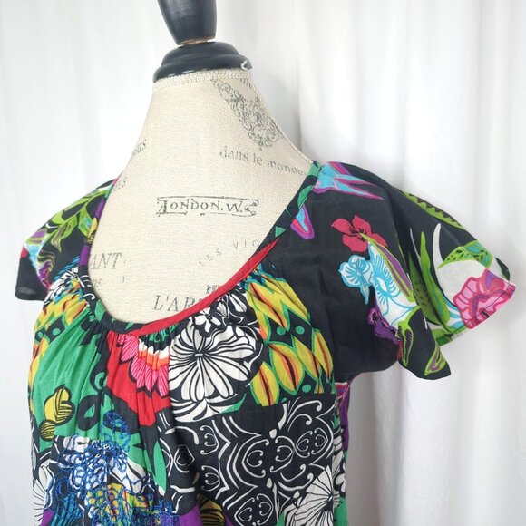 Desigual Top Medium Bubble Floral Short Sleeve - Picture 2 of 11